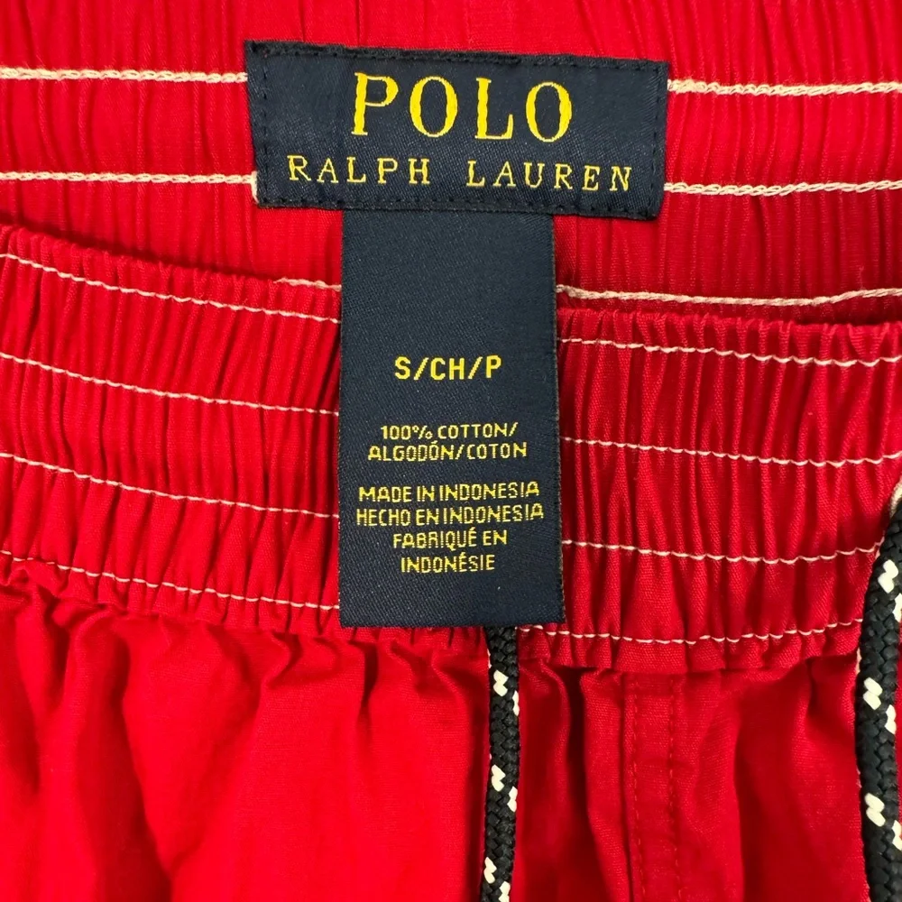 Polo Ralph Lauren Burgundy Spellout w/ Pony Pajama Pants Size Small